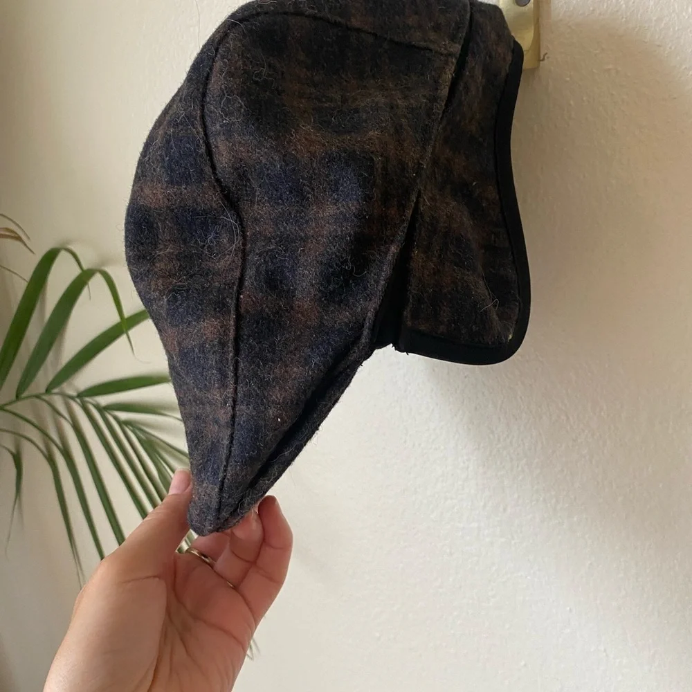 Stetson Men’s Wool Blend Plaid Newsboy Cap with Earflap Vintage Driving Hat